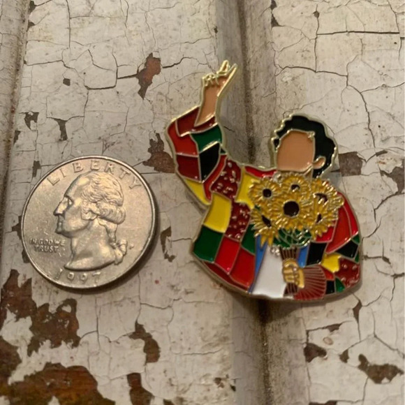 Brand new Harry styles rainbow cardigan inspired enamel pin - Picture 2 of 3